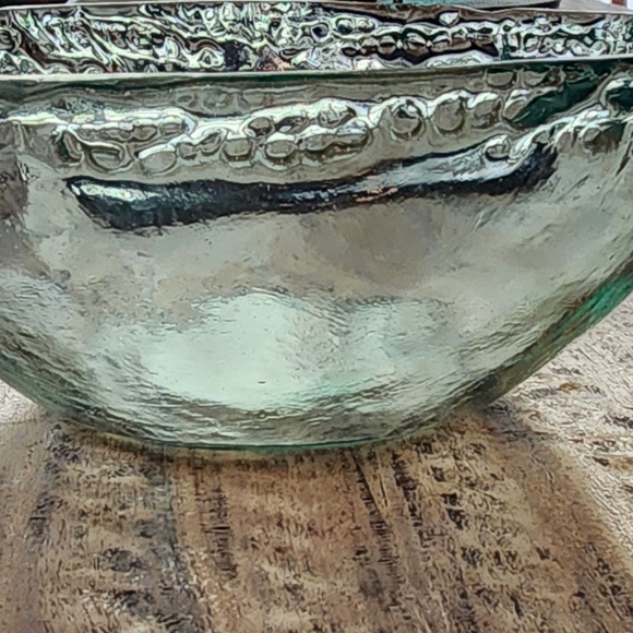 Aqua Green Recycled Glass Bowl - Picture 3 of 8